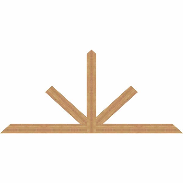 Ekena Millwork Saratoga Timber Gable Bracket, Western Red Cedar, 108"W x 49"H x 3 1/2"D x 5 1/2"F, 11/12 Pitch GBW108X49X0406SAR00SWR - main